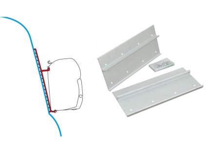 Sada adaptérů pro Fiamma F45 na sklolaminátovou střechu www.vseprokaravan.cz