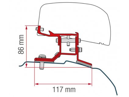 Sada adaptérů Ford Custom L1, 2012 – pro Fiamma F40van www.vseprokaravan.cz