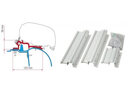 Sada adaptérů Nissan Interstar, Opel Movano, Renault Master H2 pro Fiamma F65, F65 S, F80 S www.vseprokaravan.cz
