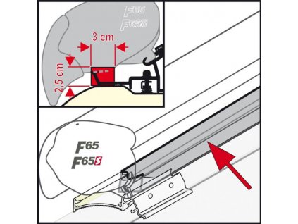 Těsnící páska proti zatékání vody Fiamma Rain Guard pro F80, F65 www.vseprokaravan.cz