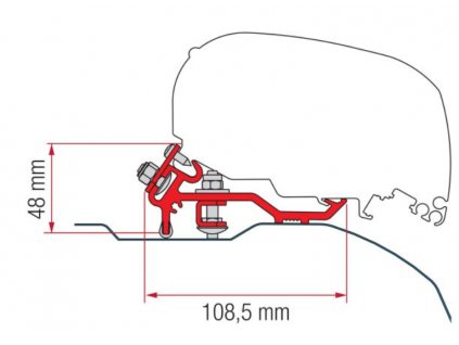 Sada adaptérů Fiat, Peugeot, Citroën 2006 L2 / L3 (H2-vysoká střecha) pro F80 S www.vseprokaravan.cz