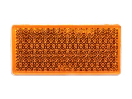 Odrazka oranžová obdélníková 105x48 mm, www.vseprokaravan.cz