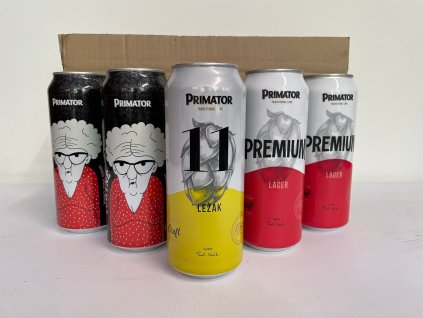 Alkoholická sada nápojů Primátor, 2x Premium světlý ležák a Tchyně India Pale Lager, 1x 11 Světlý ležák, www.vseprokaravan.cz