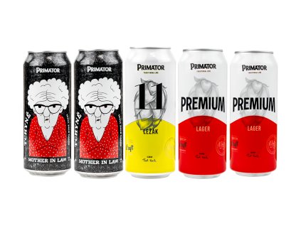 Alkoholická sada nápojů Primátor, 2x Premium světlý ležák a Tchyně India Pale Lager, 1x 11 Světlý ležák, www.vseprokaravan.cz