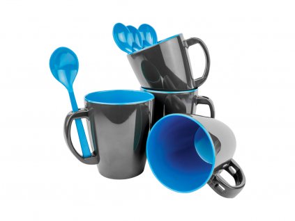 Sada hrnků melamin Gimex Grey Line, 4ks, www.vseprokaravan.cz