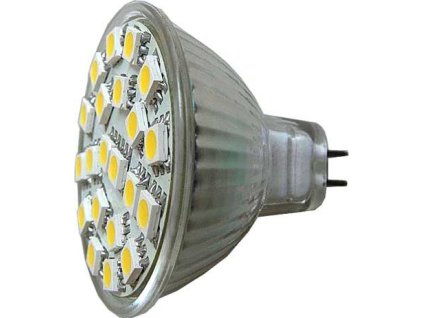 LED žárovka MR16-21xSMD5050, bílá teplá, 12V www.vseprokaravan.cz