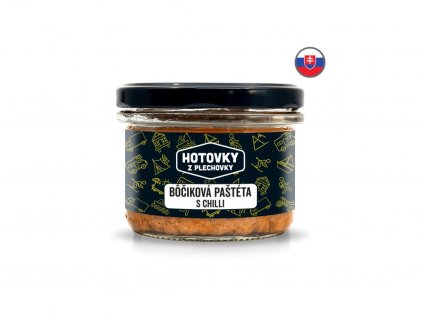 Bůčková paštika s chilli v plechovce, www.vseprokaravan.cz