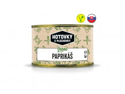 Vegan paprikáš 400g v plechovce www.vseprokaravan.cz