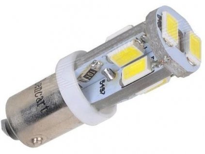 LED žárovka Ba9S 12V/4W bílá, 10xSMD5630, www.vseprokaravan.cz