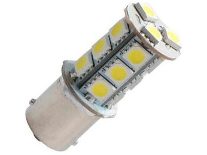 LED žárovka BaY15D 12V / 3W bílá brzd/obrys., 18xSMD5050, www.vseprokaravan.cz