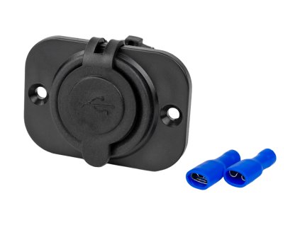 Zásuvka přístrojová 2x USB 3.1A, 12 / 24V, CARMOTION, www.vseprokaravan.cz