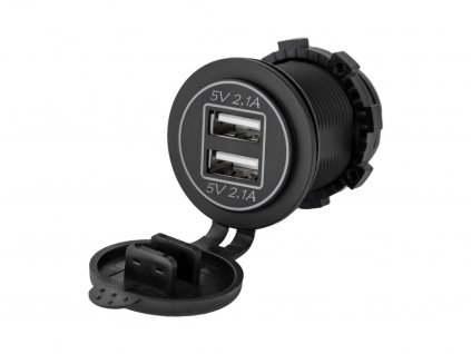 Napájecí zdířka 2xUSB 2,1A+2,1A, www.vseprokaravan.cz