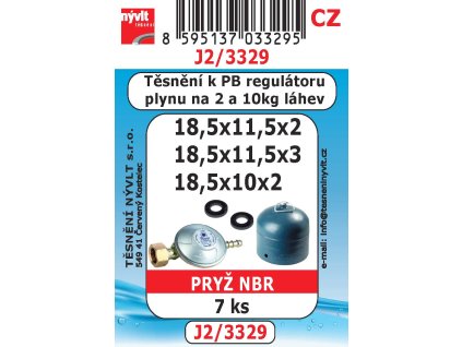 SADA těsnění regulátoru plynu 7ks NBR pryž, www.vseprokaravan.cz