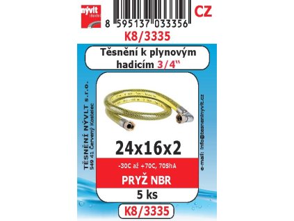 SADA 3/4 těs. k plynovým hadicím 5ks NBR 24x16x2, www.vseprokaravan.cz