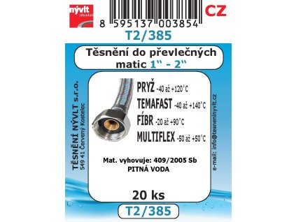 SADA 1"-2" těsnění do převlečných matic MIX materiálů, www.vseprokaravan.cz