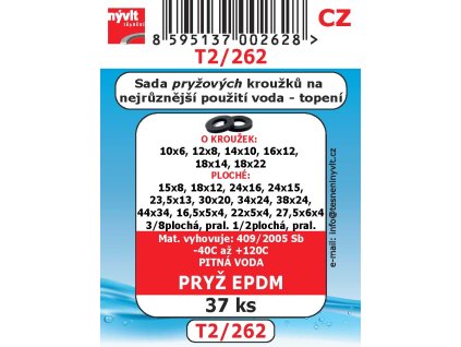 SADA těsnění VODO na nejrůznější použití pryž 37ks, www.vseprokaravan.cz