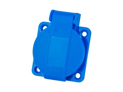 Zásuvka EZ17 230V/16A na panel IP54 s víčkem, www.vseprokaravan.cz