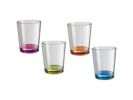 4-dílná sada barevných sklenic Multiglass, Brunner, www.vseprokaravan.cz