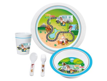 5-dílná dětská sada nádobí Time to travel 3+, Brunner, www.vseprokaravan.cz