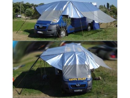 Zakrytí střechy, boků a přední části vestavby Peugeot Boxer www.vseprokaravan.cz