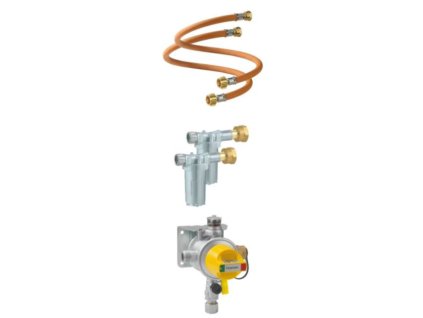 Sada GOK Caramatic pro dvě lahve s bezpečnostním pojistným ventilem PRV www.vseprokaravan.cz