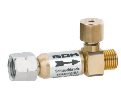Ochranný ventil proti prasknutí hadic GOK www.vseprokaravan.cz