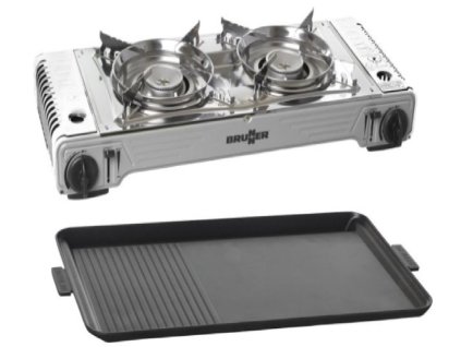 Plynový vařič s grilovací deskou Devil Double Grill www.vseprokaravan.cz