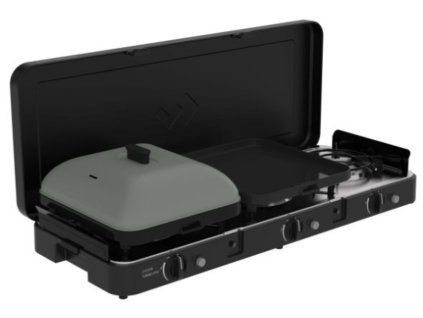 Tříplotýnkový plynový vařič s piezo zapalováním 3 Cook Turbo Deluxe www.vseprokaravan.cz