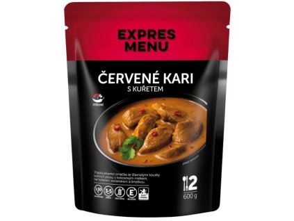Červené kari s kuřetem (2 porce 600g), www.vseprokaravan.cz