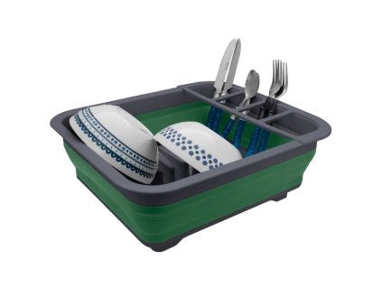 Silikonový odkapávač nádobí s odtokovou hubicí, EuroTrail, www.vseprokaravan.cz