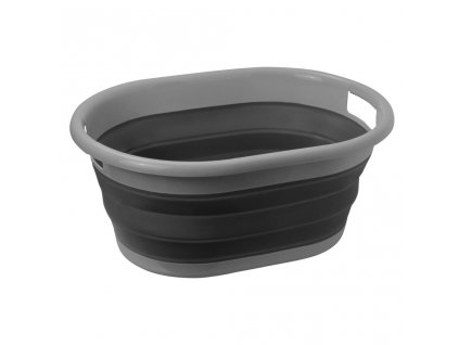 Skládací mycí mísa lotus, šedočerná, www.vseprokaravan.cz