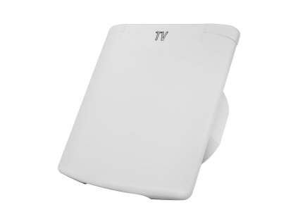 Univerzální venkovní zásuvka, 230V, 12 V, anténa, bílá, FAWO , www.vseprokaravan.cz