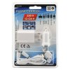 Nabíječka telefonu 230/12V 2,1A (Iphone 4-8, miniUSB, microUSB, USB-C) , www.vseprokaravan.cz