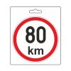 Rychlostní samolepka 80 km/h, průměr 110 mm, www.vseprokaravan.cz