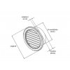 Nerezová větrací mřížka Ø70-120 mm, www.vseprokaravan.cz
