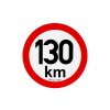 Rychlostní samolepka 130 km, průměr 200 mm, REFLEXNÍ, www.vseprokaravan.cz