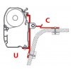 Univerzální adaptér B,C,T,U pro střešní markýzu Fiamma F45, ZIP www.vseprokaravan.cz