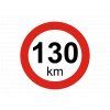 Rychlostní reflexní samolepka 130 km, www.vseprokaravan.cz