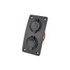 Napájecí zdířka 12V+2xUSB 5V/2,1+1A s rámečkem, www.vseprokaravan.czEL1324 1