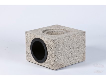 Komín ESLEKO Single Modul -Připojovací díl 90°DN150 / Díl pro dvířka, 36x36x25