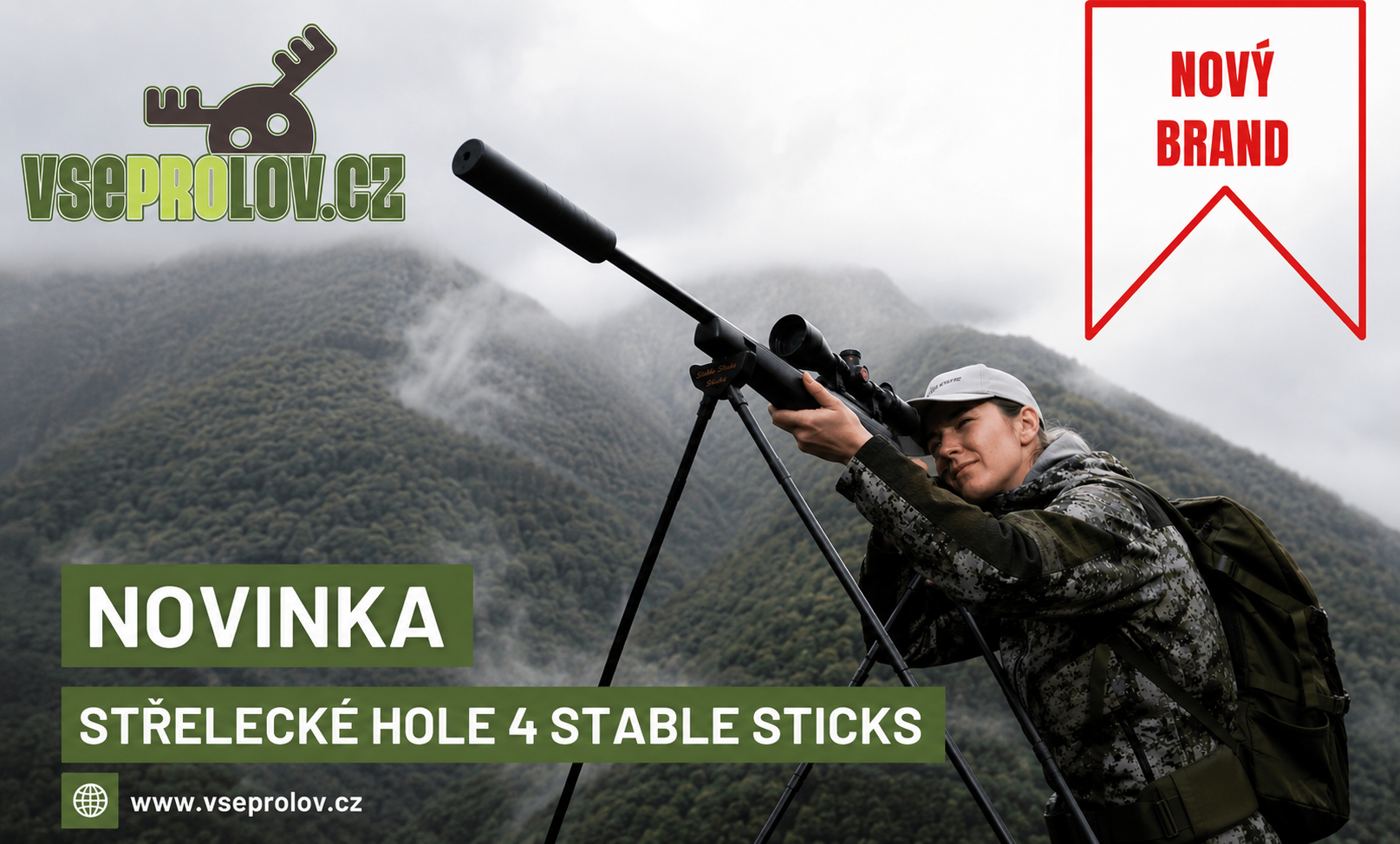 Lovecké hole 4 Stable Sticks: stabilní opora zbraně pro myslivce