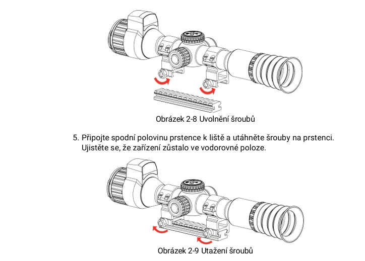 Obrázek 2-8, 2-9 – Montáž kroky 4-5