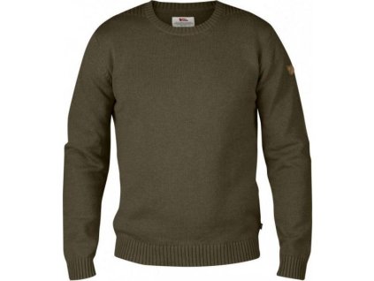 FR svetr Ovik Knit Crew - Dark Olive (velikost oblečení XS)