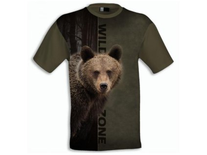 Medvěd - myslivecké tričko (velikost oblečení S)