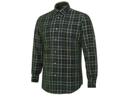 Dobby Corduroy košile - Green Check (velikost oblečení S)
