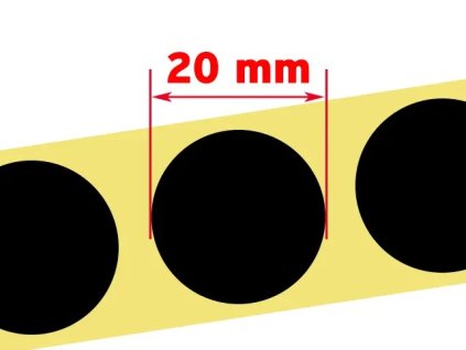 7320 target pasters 20mm black