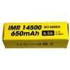 IMR 14500 Li-Mn akumulátor 3,7V / 650mAh, 2,4Wh (6,5A)