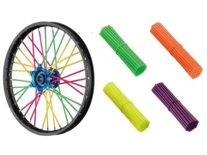 120011 accel barevne navleky na draty kol barva cerna komplet na dve kola 2x38 kusu