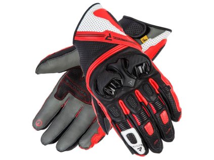 97718 1 kozene rukavice rebelhorn st short cerne sede fluo cervene rukavice s