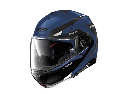 155984 1 moto helma nolan n100 5 plus milestone n com flat cayman blue 56 xl